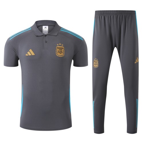 Argentina 2025 Polo and Pants Set Grey