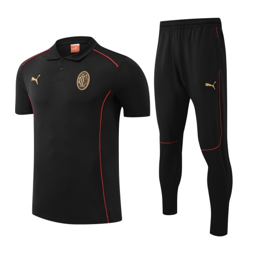 AC Milan 25/26 Polo and Pants Set Black