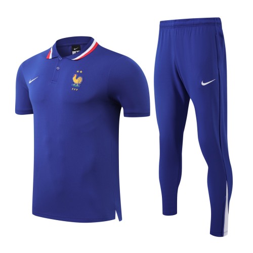 France 2025 Polo and Pants Set Blue