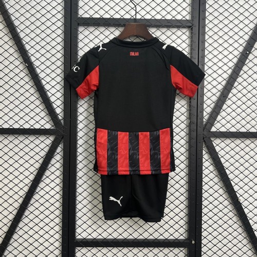 Kids AC Milan 25/26 Home Jersey and Short Kit