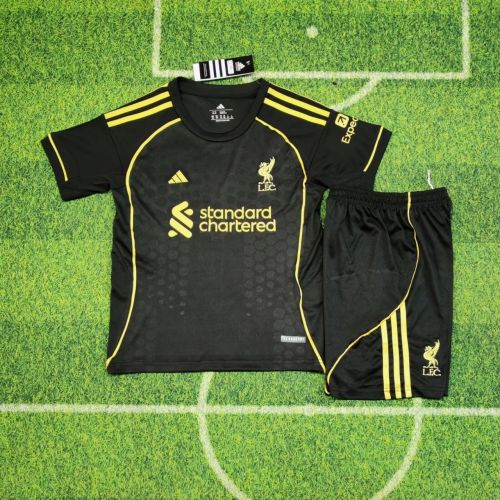 Kids Liverpool 25/26 Goalkeeper Jersey and Short Kit
