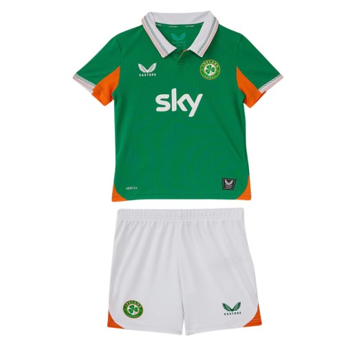 Kids Ireland 2025 Home Jersey and Short Kit