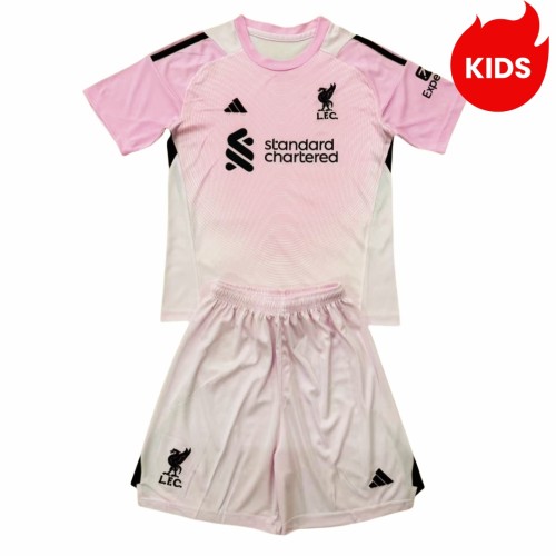 Kids Liverpool 25/26 Goalkeeper Jersey and Short Kit
