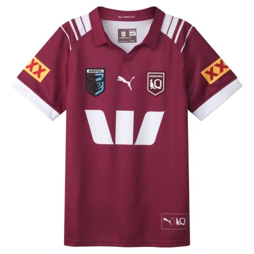 Kids QLD Maroons State of Origin 2025 Home Jersey