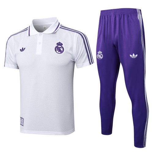 Real Madrid 25/26 Retro Polo and Pants Set C2508