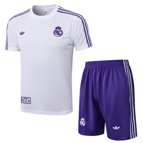 Real Madrid 25/26 Retro Training Shirt and Shorts Set D2520