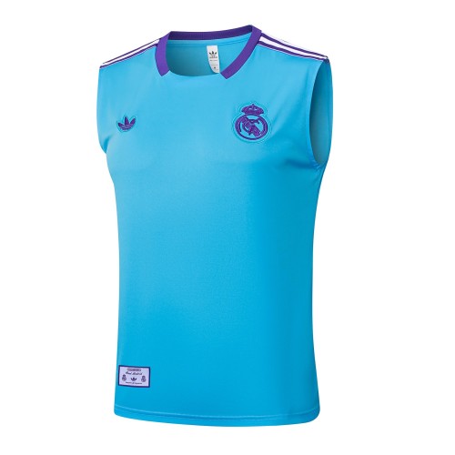 Real Madrid 25/26 Retro Sleeveless Jersey and Shorts Set D2522