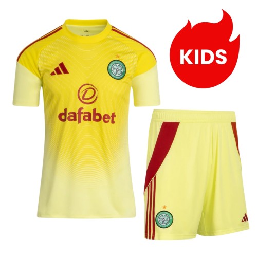 Kids Celtic 25/26 Goalkeeper Jersey and Short Kit