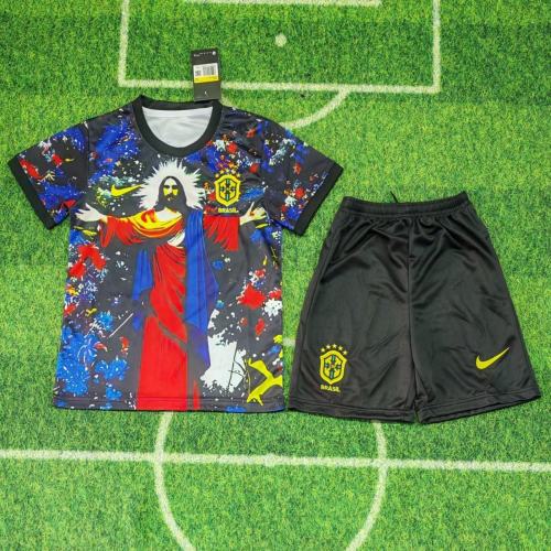 Kids Brazil 2025 Special Jersey and Short Kit