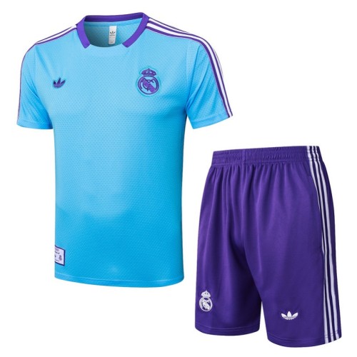Real Madrid 25/26 Retro Training Shirt and Shorts Set D2551