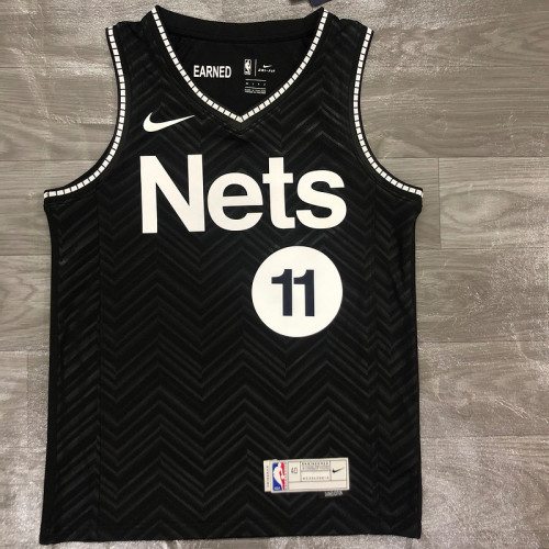 (On Sale) Men's Kyrie Irving Black 20/21 Earned Edition Player Jersey