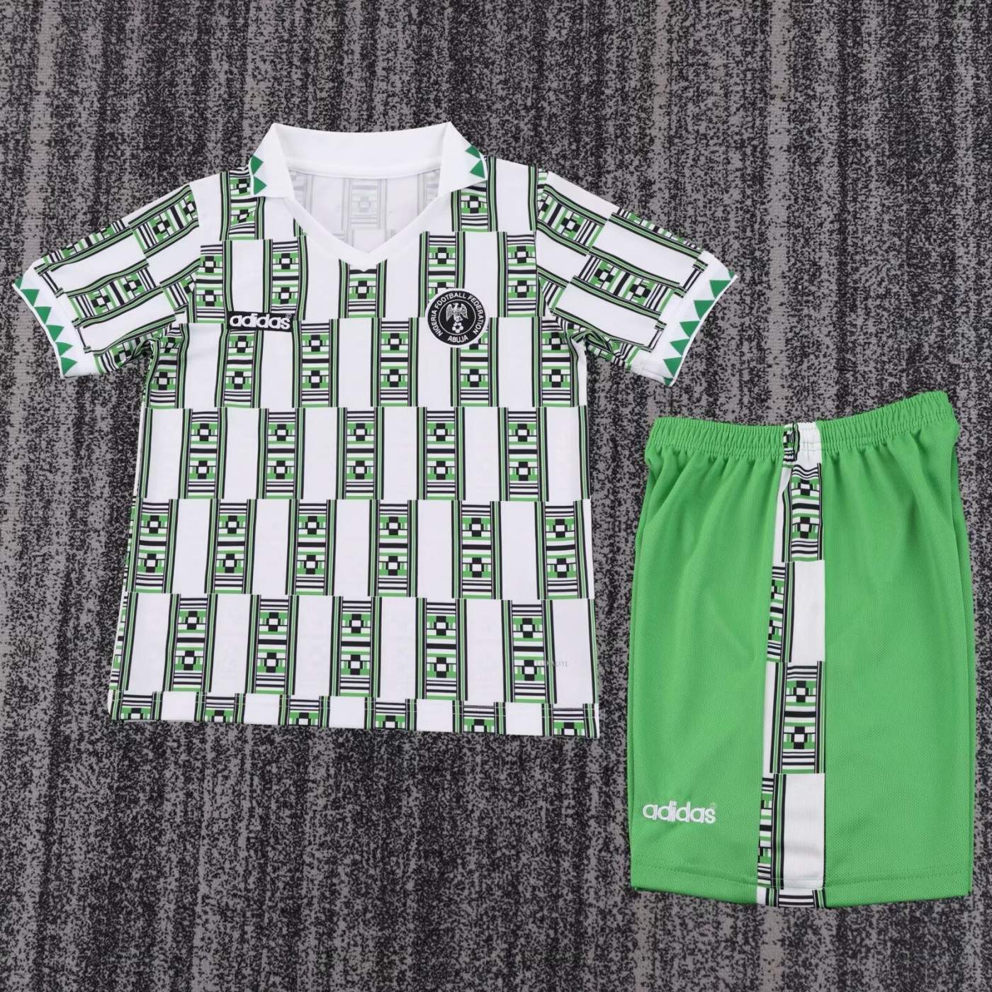 Kids Nigeria 1994 World Cup Away Retro Kit