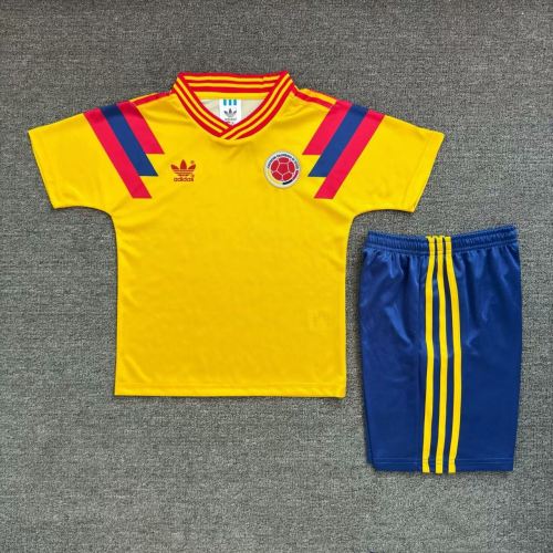 Kids Colombia 1990 World Cup Home Retro Kit