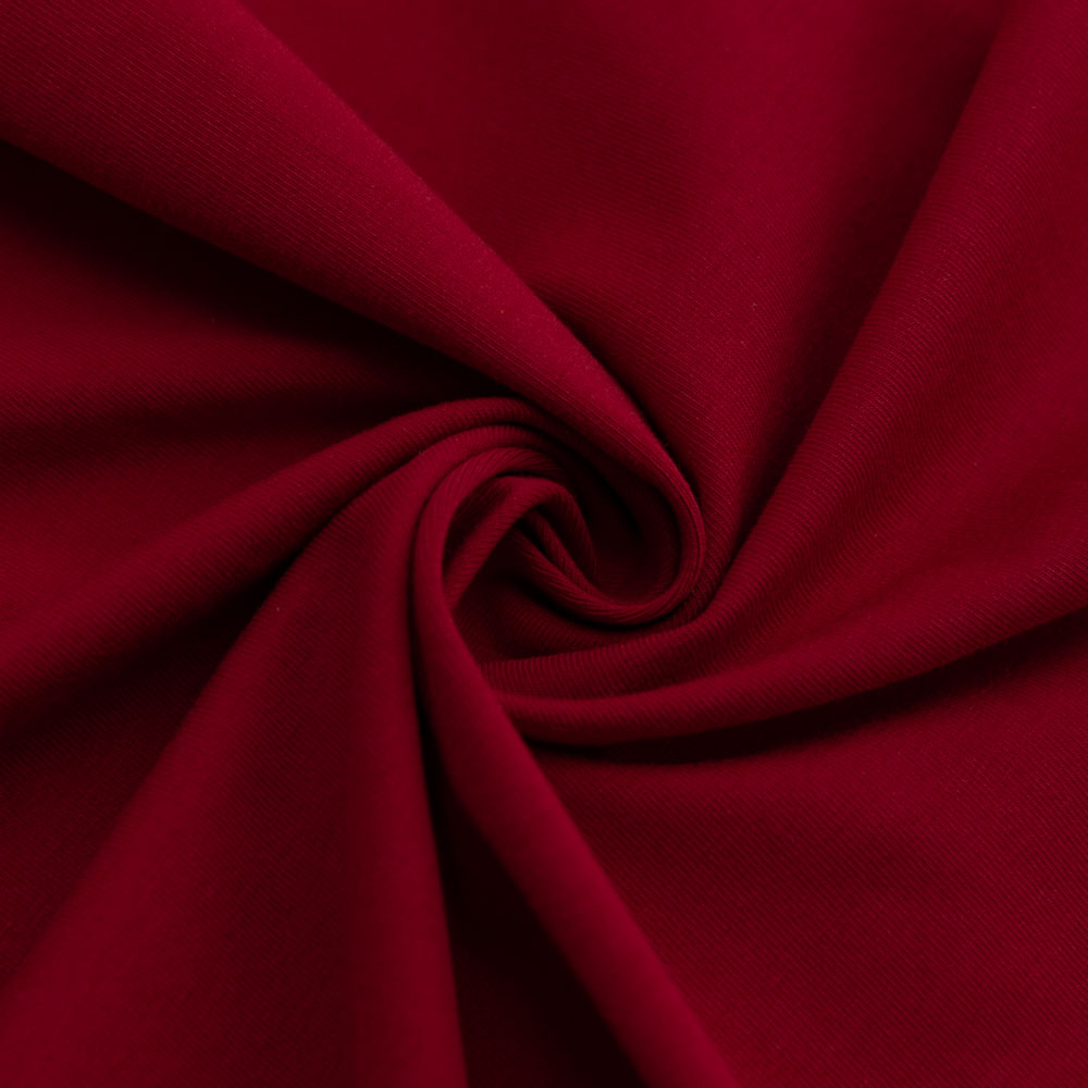 VINTAGE RED cotton lycra knit jersey fabric