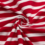 RED & WHITE THICK AND THIN STRIPE 
