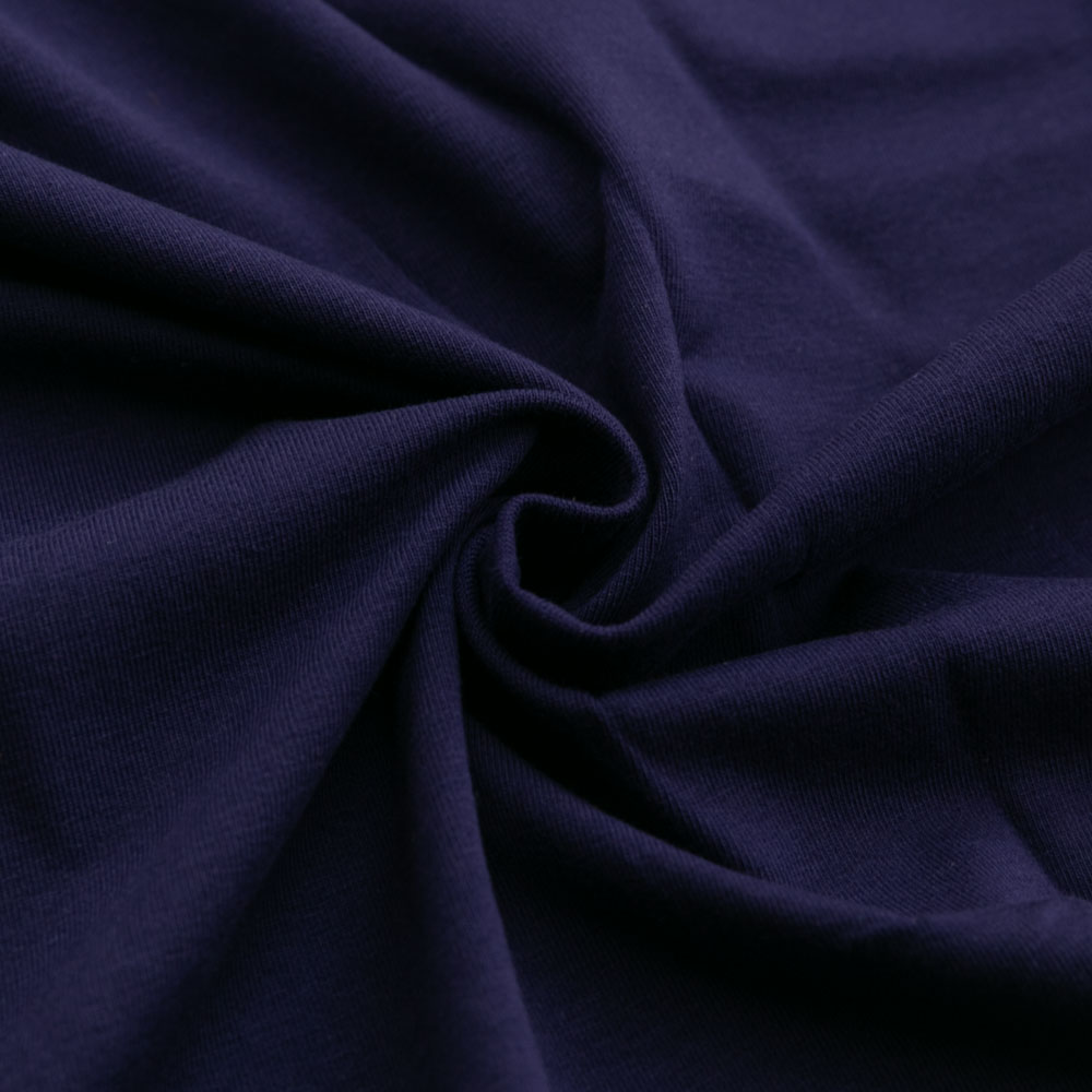 NAVY BLUE cotton lycra knit jersey fabric