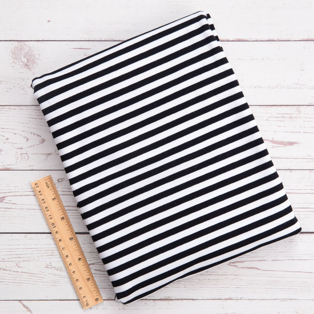 black white stripe cotton lycra yarn dyed fabric