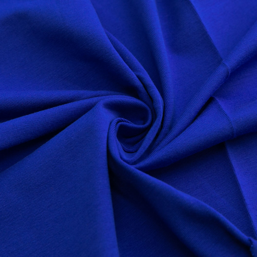 ROYAL BLUE cotton lycra knit jersey fabric