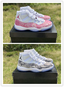 air jordan 11 pink grey snake