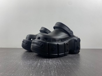 Crocs x Balenciaga Hardcrocs Slide 'Nero Silver'