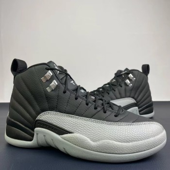 NEW Air Jordan 12 BLACK/WOLF GREY