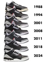 Air Jordan 3 black cement 2024