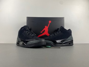 GX Air Jordan  3 black cat