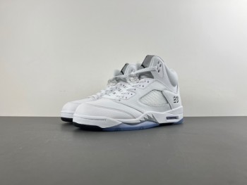 Air Jordan 5 white silver
