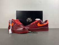 Nike Air Force 1 Low 'Patent Leather Dark Team Red'