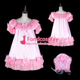 French Sissy Maid Satin Dress Lockable Uniform Cosplay Costume Tailor-Made[G2054]