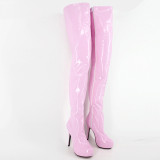 French Pleaser Seduce Crossdresser Sissy Maid Thigh High Boots 15CM