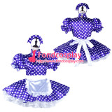 French Sissy Maid Satin Dress Lockable Uniform Cosplay Costume Tailor-Made[G2264]