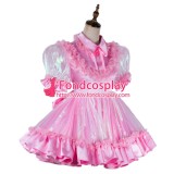 French Lockable Sissy Maid Satin-Organza Dress Outfit Tailor-Made[G2018]