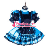 French Sissy Maid Satin Dress Lockable Uniform Cosplay Costume Tailor-Made[G2181]