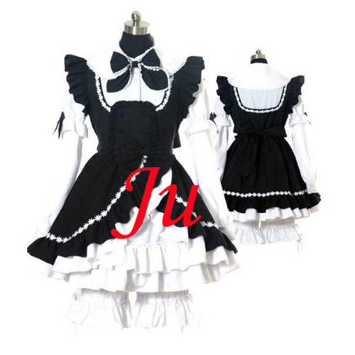 French Sissy Maid Gothic Lolita Punk Fashion Dress Cosplay Costume Tailor-Made[CK854]