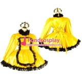 French Lockable Sissy Maid Satin Dress Uniform Cosplay Costume Tailor-Made[G2012]