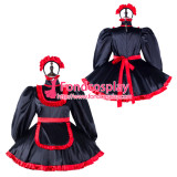 French Sissy Maid Satin Dress Lockable Uniform Cosplay Costume Tailor-Made[G2333]