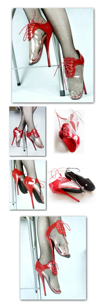 French Pleaser Seduce Crossdresser Sissy Maid High-heels 18CM