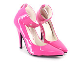 French Pleaser Seduce Crossdresser Lockable Sissy Maid High-heels 12CM
