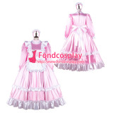 French Sissy Maid Satin Dress Lockable Uniform Cosplay Costume Tailor-Made[G2254]