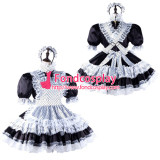 French Sissy Maid Satin Dress Lockable Uniform Cosplay Costume Tailor-Made[G2216]