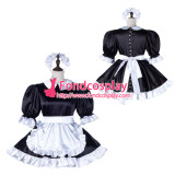 French Sissy Maid Satin Dress Lockable Uniform Cosplay Costume Tailor-Made[G2234]