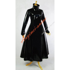 French Sissy Maid Gothic Lolita Punk Black Pvc Dress Cosplay Costume Custom-Made[G620]