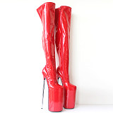 French Pleaser Seduce Crossdresser Sissy Maid Thigh High Boots 30CM
