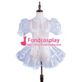 French Clear Pvc Sissy Maid Lockable Dress Tpu Uniform Tailor-Made[G1503]