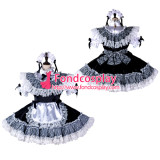 French Sissy Maid Satin Dress Lockable Uniform Cosplay Costume Tailor-Made[G2370]