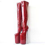French Pleaser Seduce Crossdresser Sissy Maid Thigh High Boots 30CM