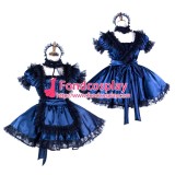 French Sissy Maid Satin Dress Uniform Cosplay Costume Tailor-Made[G2006]