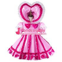 French Sissy Maid Pvc Dress Lockable Uniform Cosplay Costume Tailor-Made[G2161]