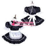 French Sissy Maid Satin Dress Lockable Uniform Cosplay Costume Tailor-Made[G2117]
